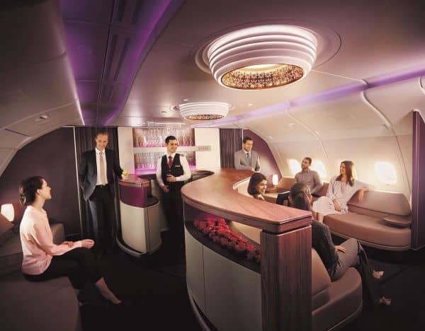 qatar airways onboard lounge