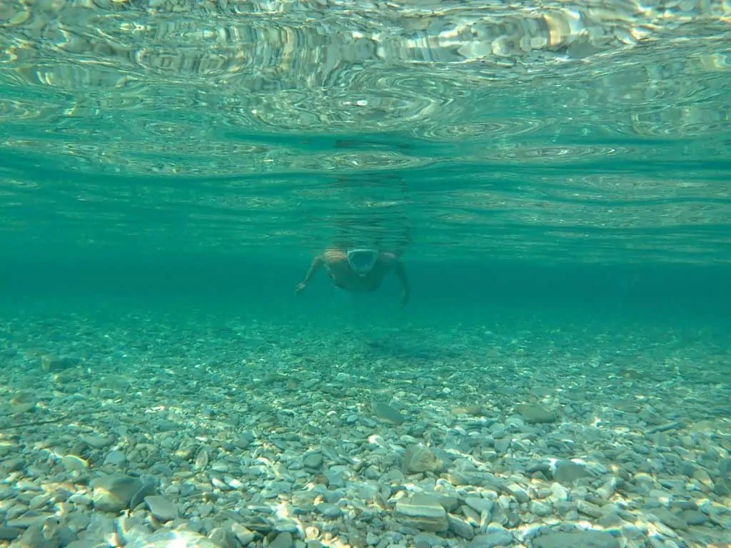 Swimming in Amorgos Greece