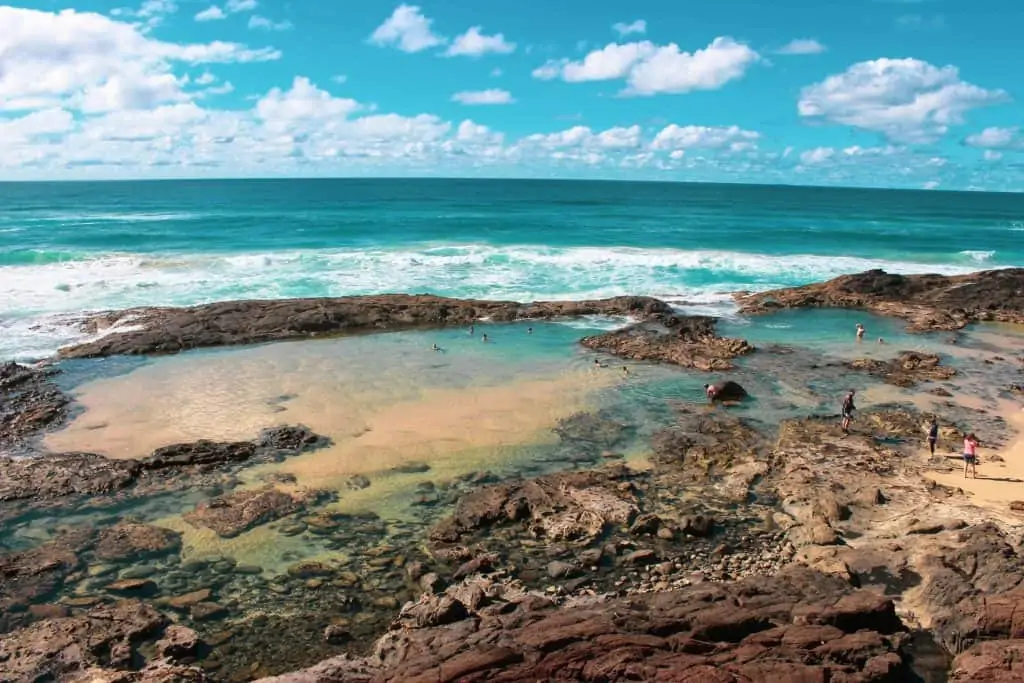 Sea pools at Fraser island Australia